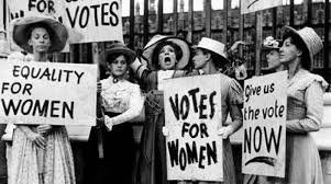 women protest for the right to vote